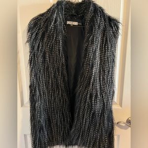 Fuzzy Black Vest